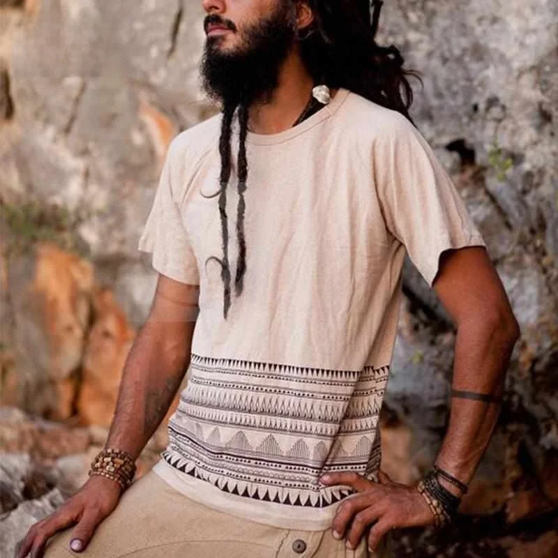 

Retro Striped Men's Casual ort Sve T-irt Ultra Slim Fit Pure Cotton Youth Faion Printed Modern Sle Autumn Wear