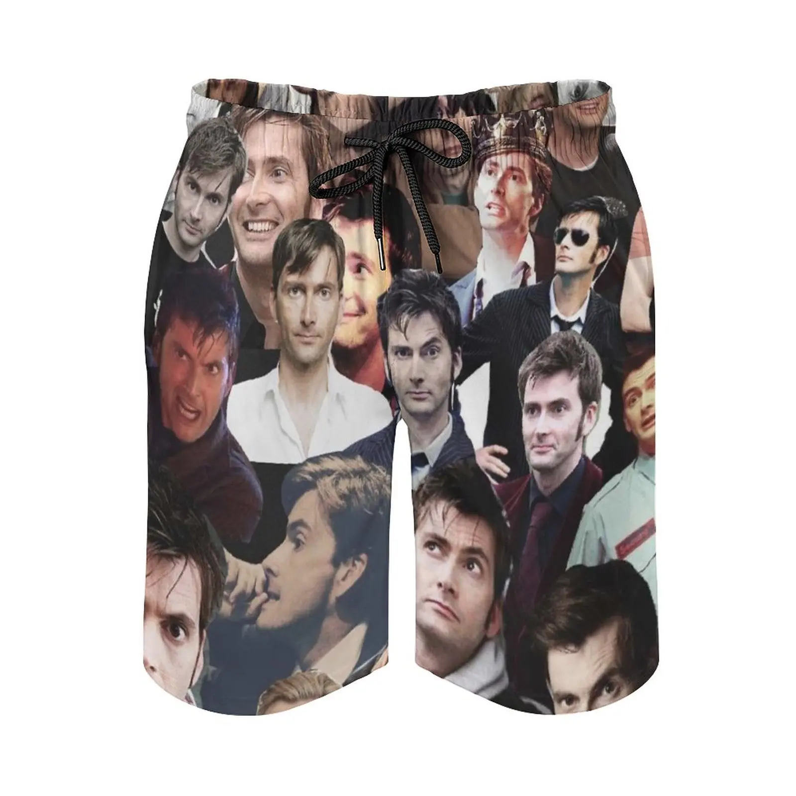 David Tennant Collage Men\'S Sports Short Beach Shorts Surfing Swimming Boxer Trunks Bathing David Tennant Collage Who Actor Bbc