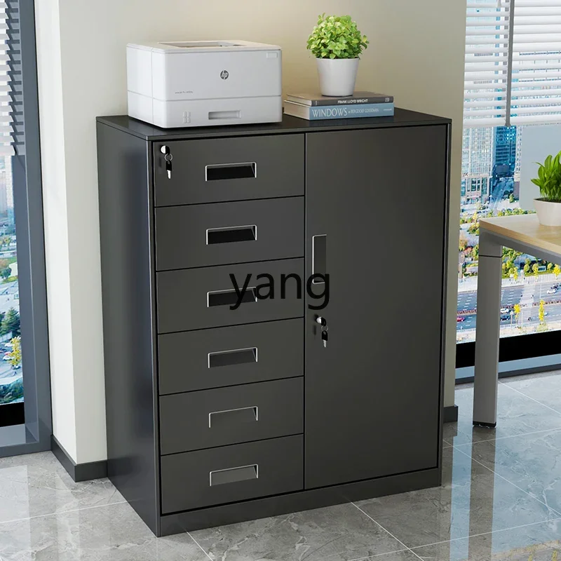 ZL partial five-bucket file cabinet, iron short cabinet with lock, data cabinet, drawer, locker