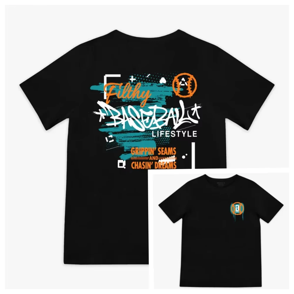 

2025 New Summe Men's 100% Cotton American Baseball 101 Fashion Trend Comfortable Casual Sports T Shirt Baseball Print Tee Top