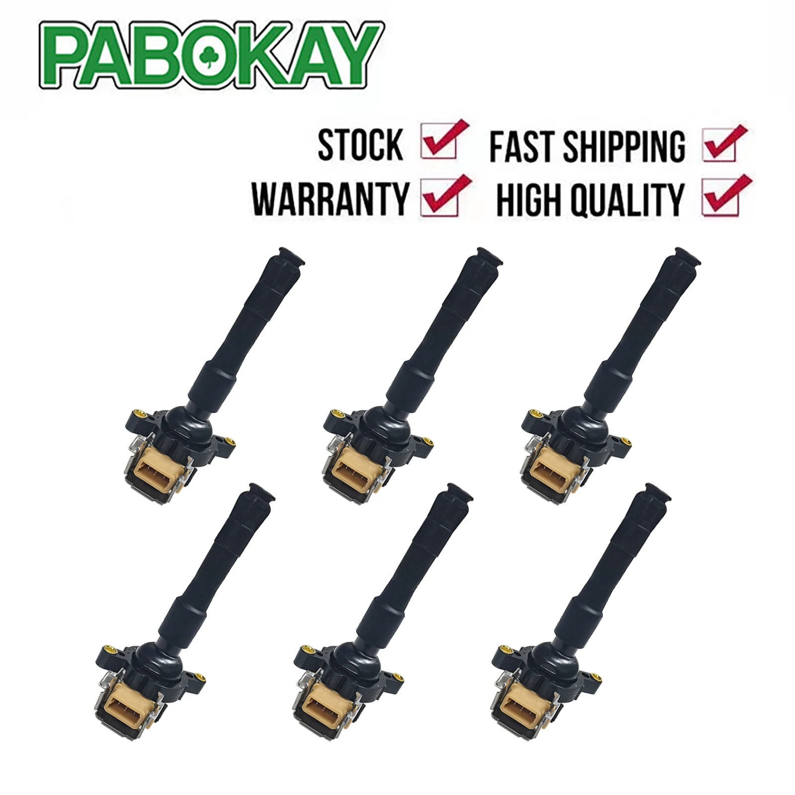 Pack of 6 Ignition coil for BMW E36 E46 E31 E38 E39 E53 UF354 E721 E720 UF300 12131703825 12131748017 12131748018 5C1696