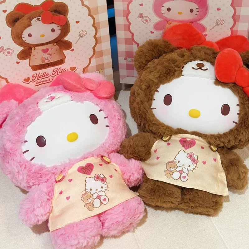 В наличии: Оригинальная коллекционная фигурка Hello Kitty с узором «Карамельное сердце» из серии «Пижамная серия», настольное украшение, праздничный сюрприз, подарки, игрушки