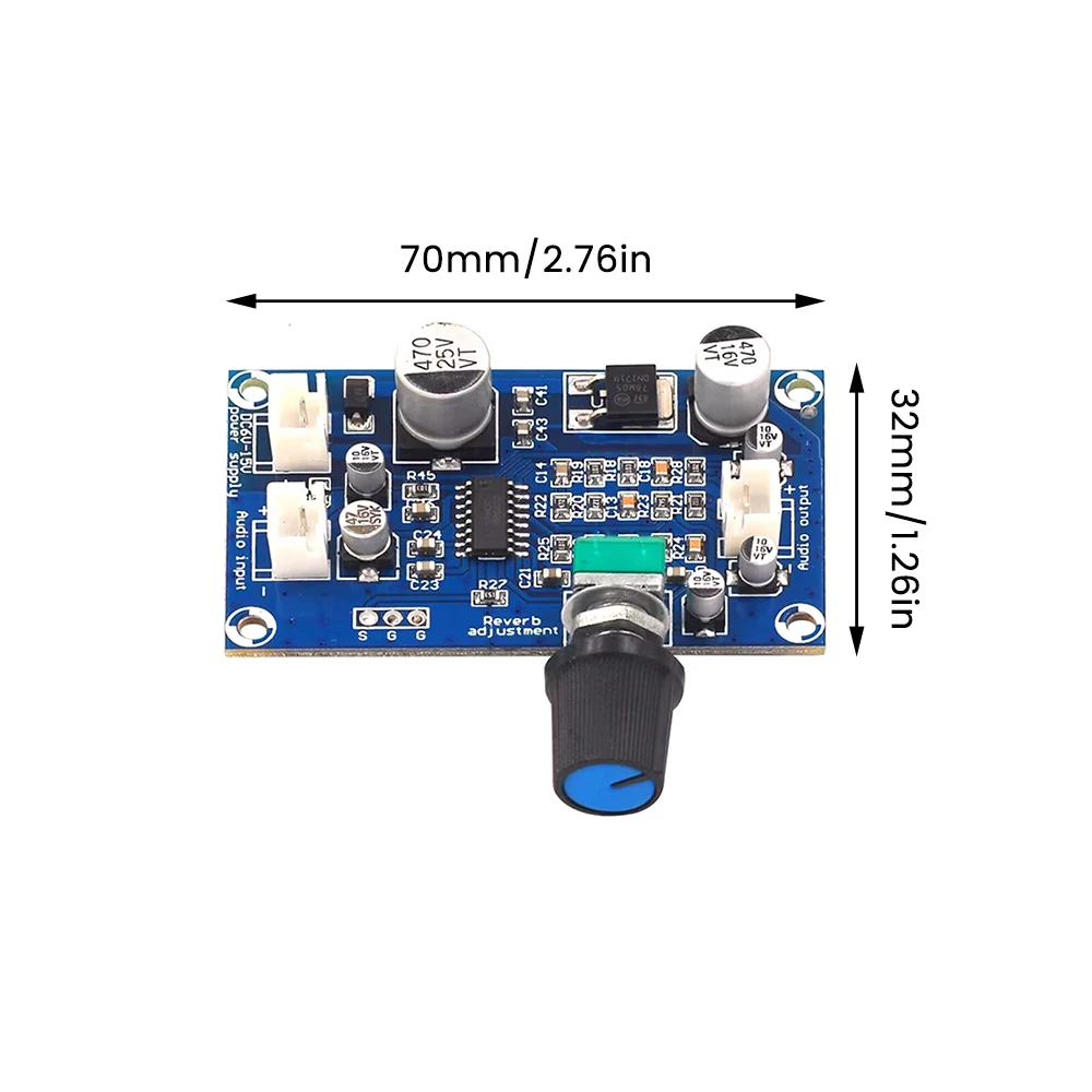 PT2399 Microphone Reverberation Plate Board DC6-15V Effect Super M65831 Mono Amplifier