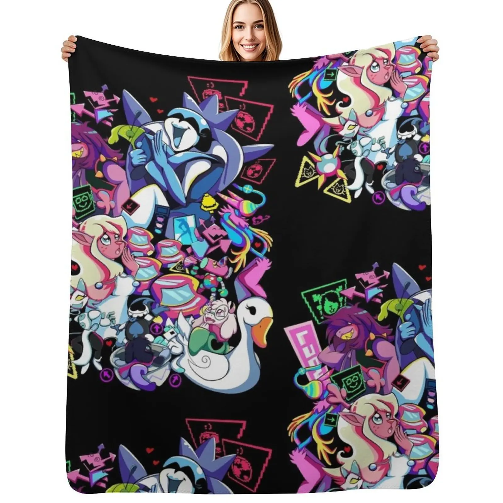 

DELTARUNE - Chapter 2 Throw Blanket Portable Lightweight Blanket for Travel Camping