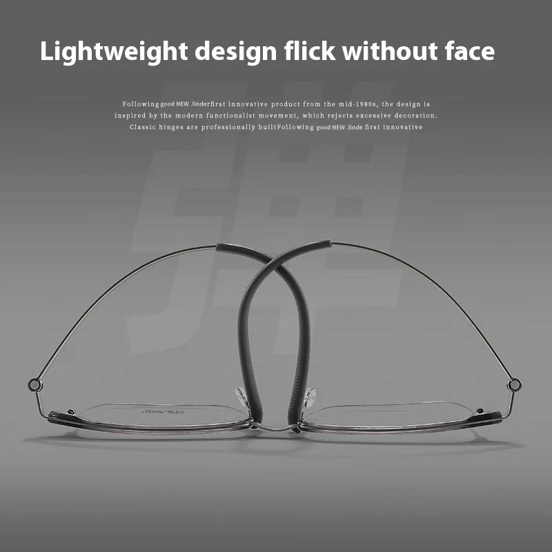 Linde Titanium Glasses Ultra Light Square Business Half Frame Glasses Frame  Formula Progressive Presbyopia Glasses Spectacles