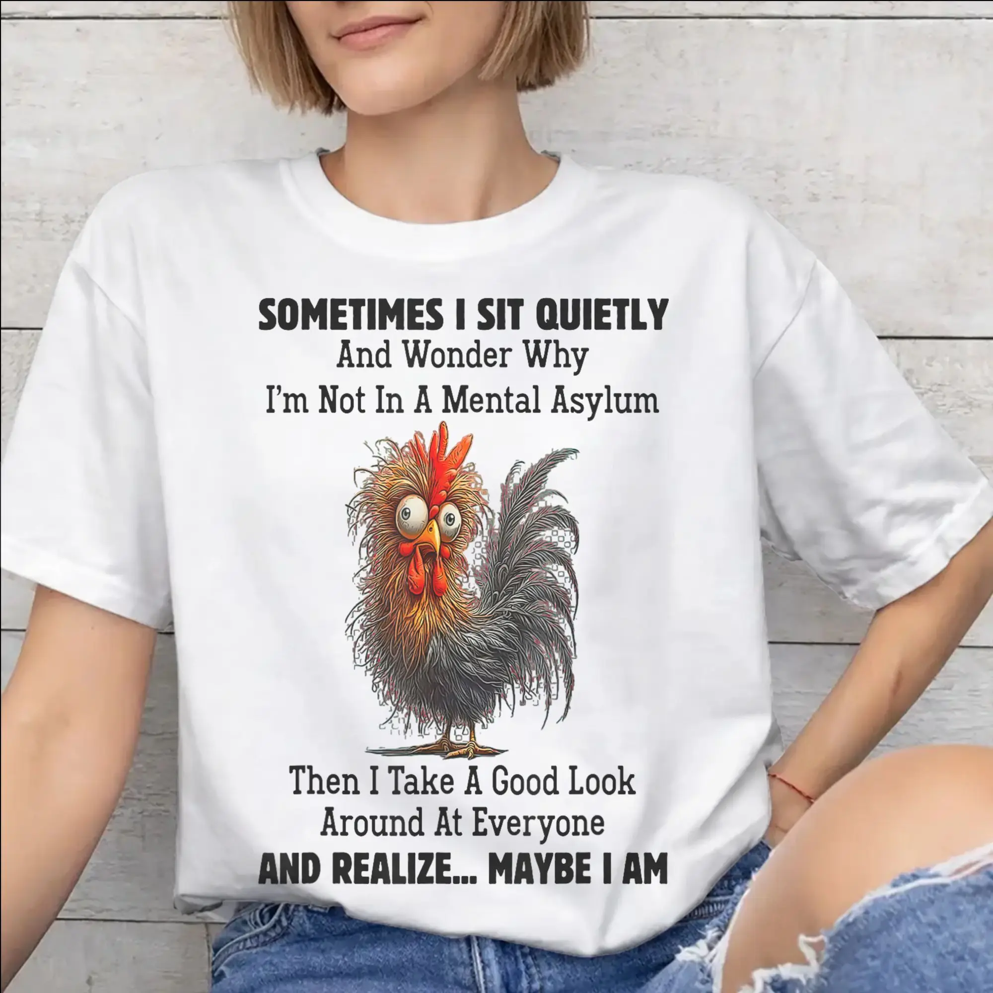 Sometimes I Sit Quietly Merch Men Women T Shirts Cotton Tee Fashion  T-shirt Clothing