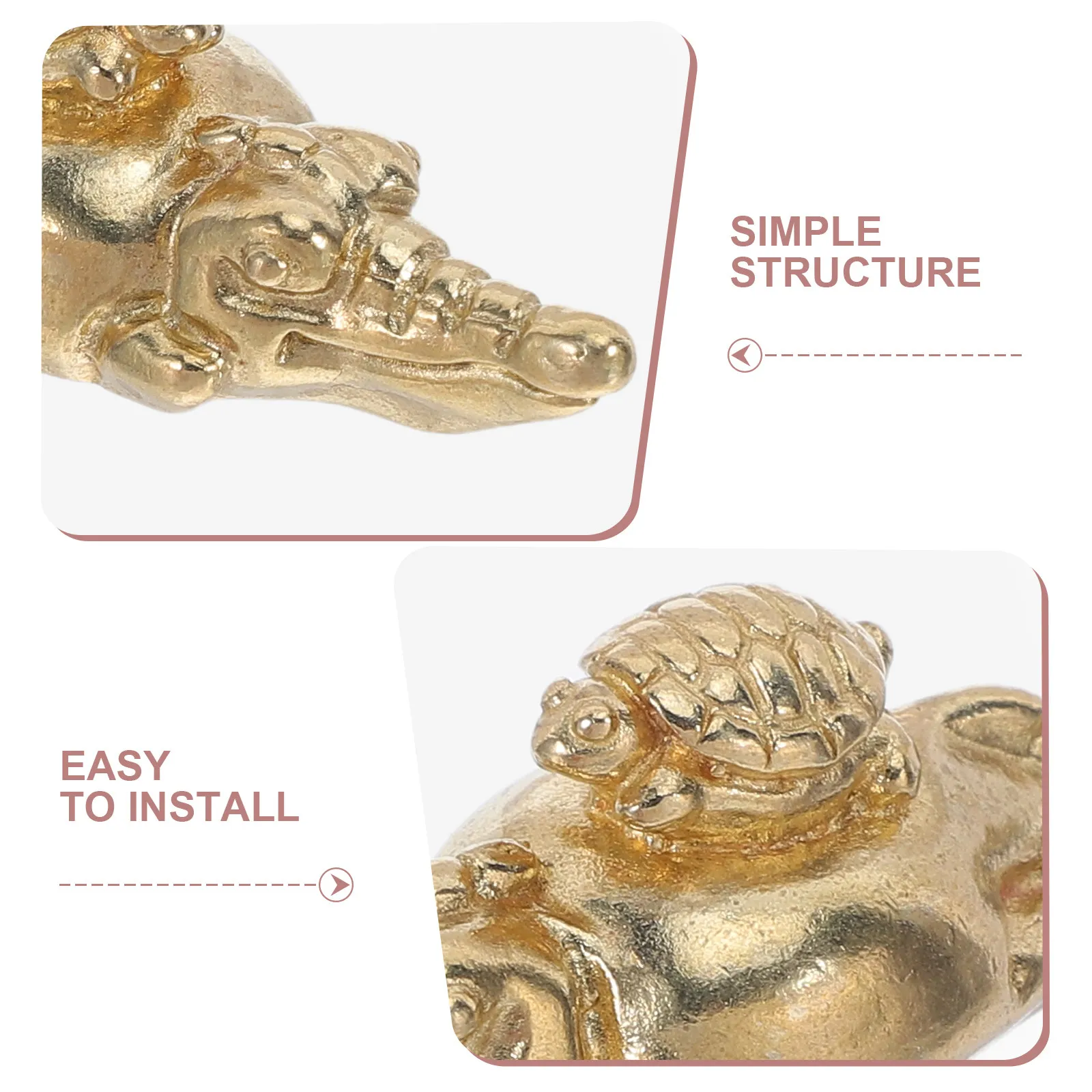 Mini Turtle on Alligator Brass Cabinet Handles Vintage Decorative Pulls for Dresser Drawers Kitchen Cabinets Retro Beach Home