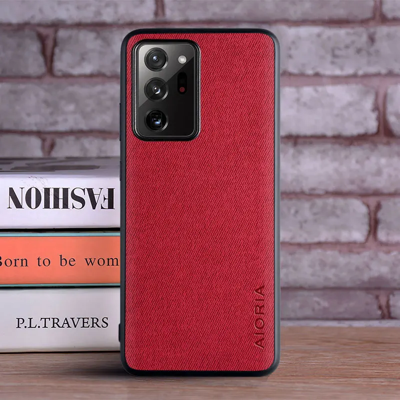 Case for Samsung Galaxy Note 20 Ultra coque Luxury textile Leather skin soft cover for samsung galaxy note 20 ultra case capa