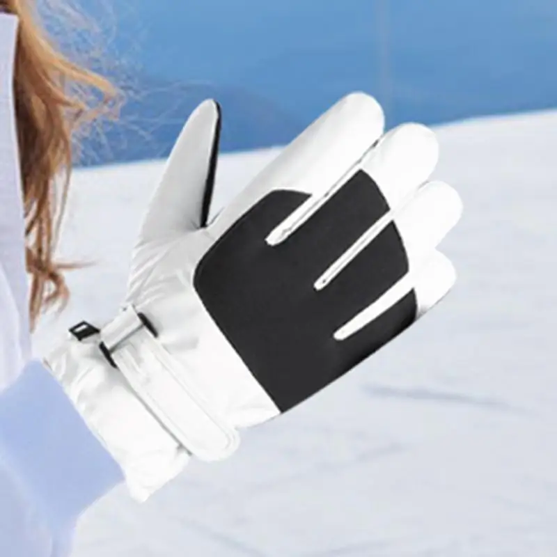 Gants de snowboard imperméables et coordonnants pour femmes et garçons, chauds, temps froid, neige, hiver