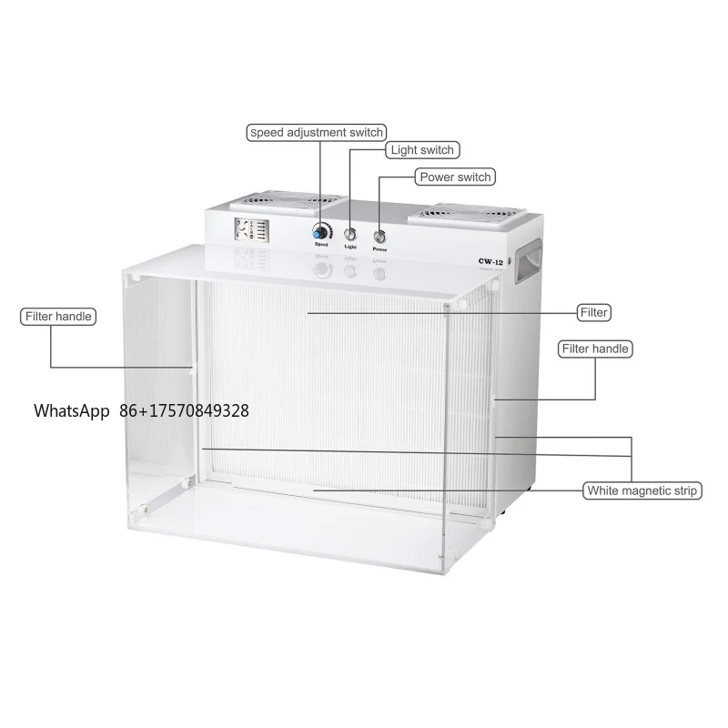

Horizontal Ultra Clean Work Bench Laminar Flow Cabinet Biological Safety Clean Cabinet with FFU HEPA Filter Mushroom Mycology