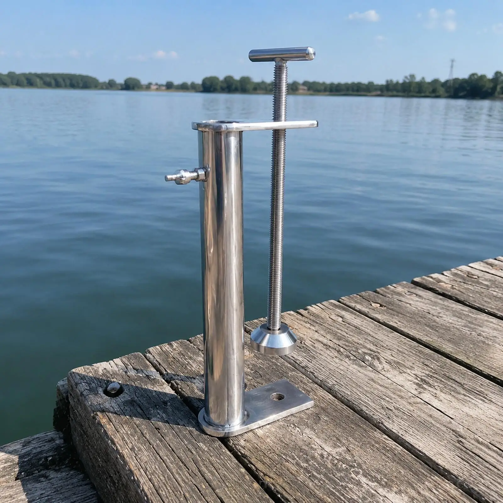 Umbrella Holder Bracket Stainless Steel Umbrella Holder with Clamp Hardware Heavy Duty Rustproof for Fishermen, Fishing, Boat