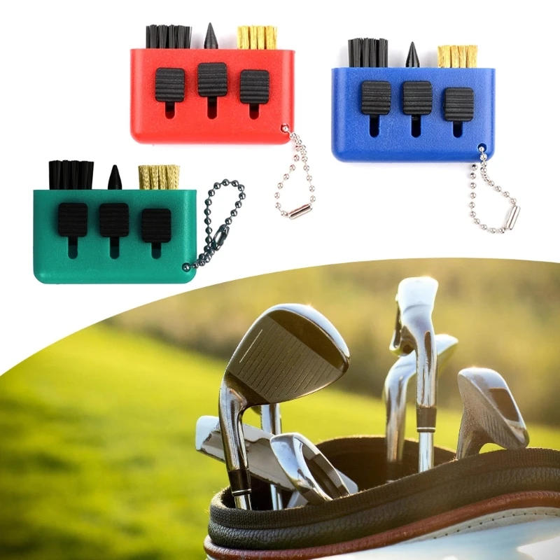 Cepillos club golf E8BF retráctiles 3 en 1 tragamonedas golf cepillos limpieza putter cuedas limpiadores bola