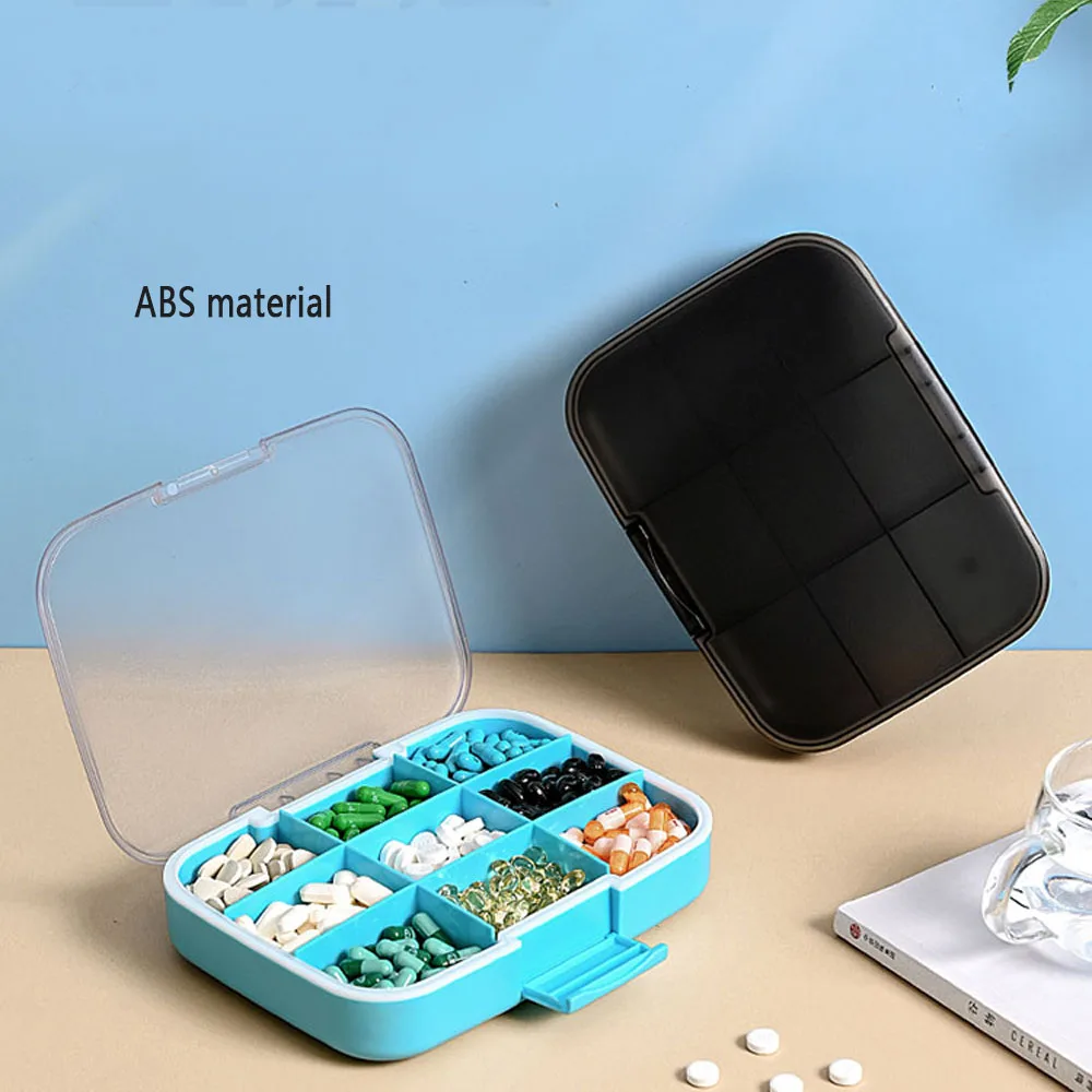Large Space Pill Box Weekly Monthly 9 Grids Pill Storage Plastic Medicine Pill\'s Box Travel Tablet Dispenser Independent Case