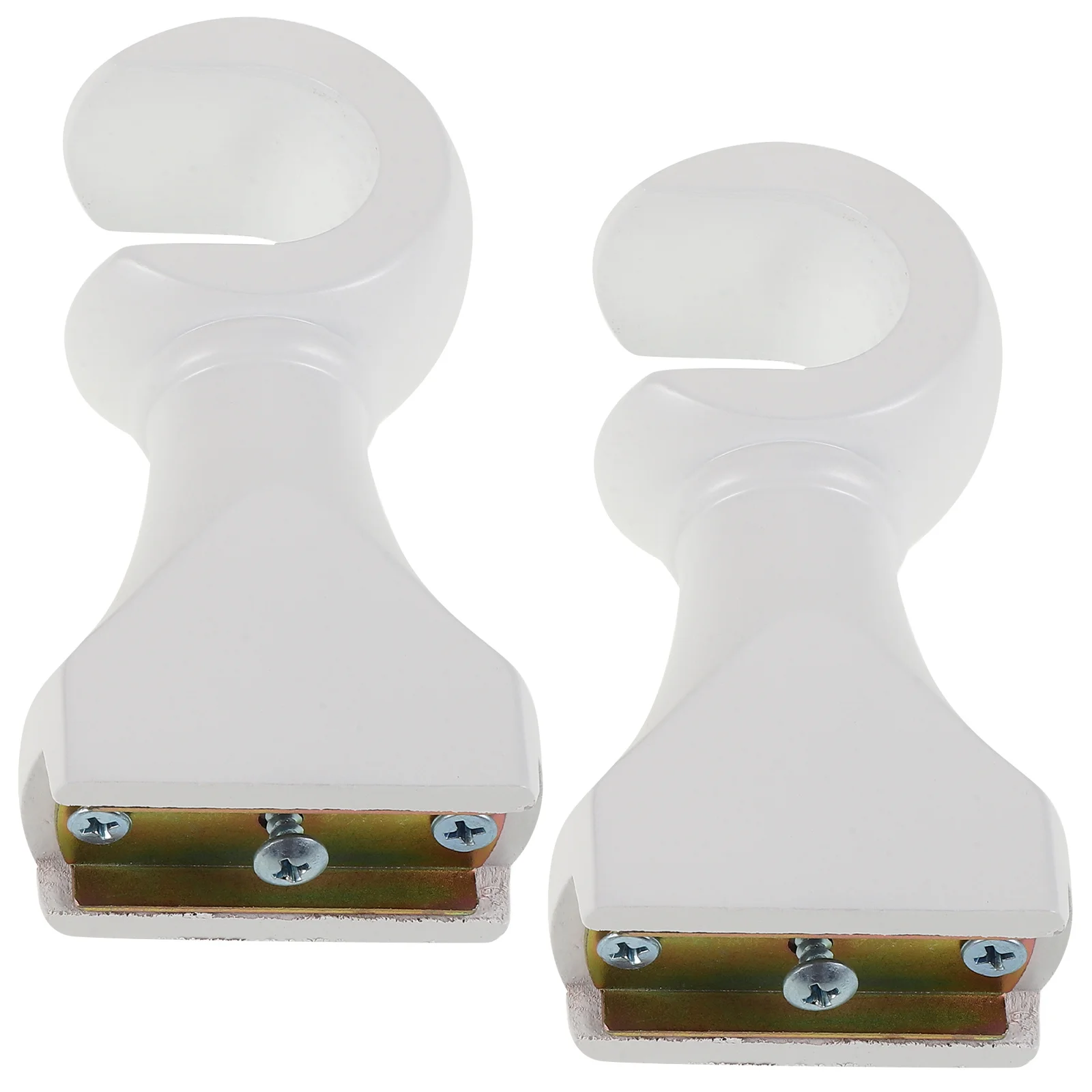 

2pcs Curtain Rod Brackets Wood Style Wall Mount For Closet Bathroom Balcony Window Frame Drapery Support Bracket Holders