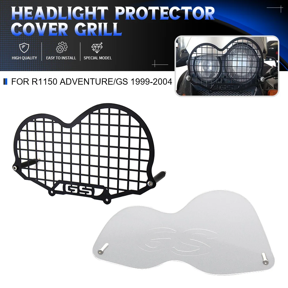 

For BMW R1150 ADVENTURE/GS 1999-2000-2001-2001-2003-2004 R1150GS R1150 ADVENTURE Motorcycle Headlight Protector Cover Acrylic