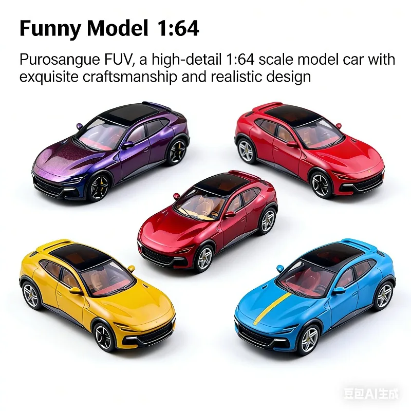 

Funny Model 1:64 PUROSANGUE FUV Cast-pressed Simulation Alloy Car Model, Boys' Toy, Adult Collection Decoration Item.