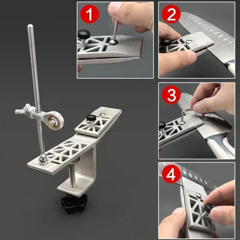 Afilador de cuchillos de ángulo fijo, piedra de afilar profesional, sistema de molienda de cocina, amoladora de diamante, herramienta de