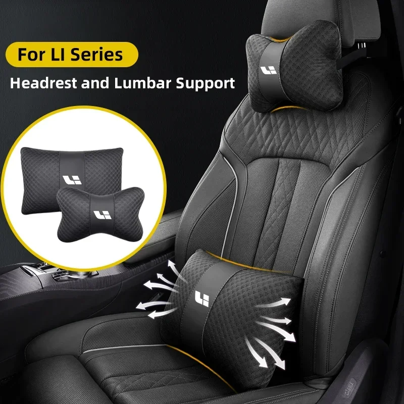

Ice Silk Car Neck Pillow Protection Lumbar Backrest Cushion for LEADING IDEAL L6 L7 L8 L9 Li ONE MEGA Seat Headrest Waist Suppor