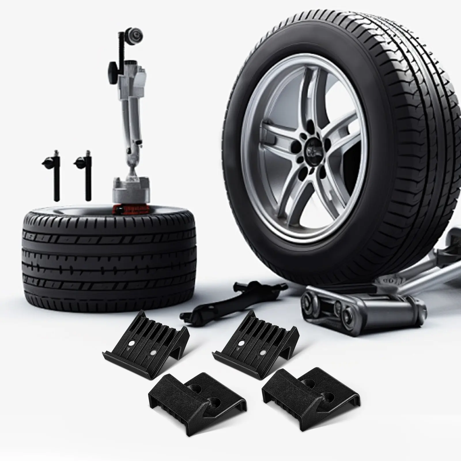

4Pcs Tire Changer Clamp Jaw Protectors Reinforced Nylon Rim Protector for Car Tire Changing Tools Universal Fit Portable Rim