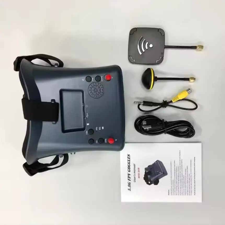 

Drone Goggles V2 008D 5.8GHz 40ch Receiver with DVR 3.7V/2000mAh Battery 4.3 inch HD LCD 16:9 for FPV Racing Drone RC Cars