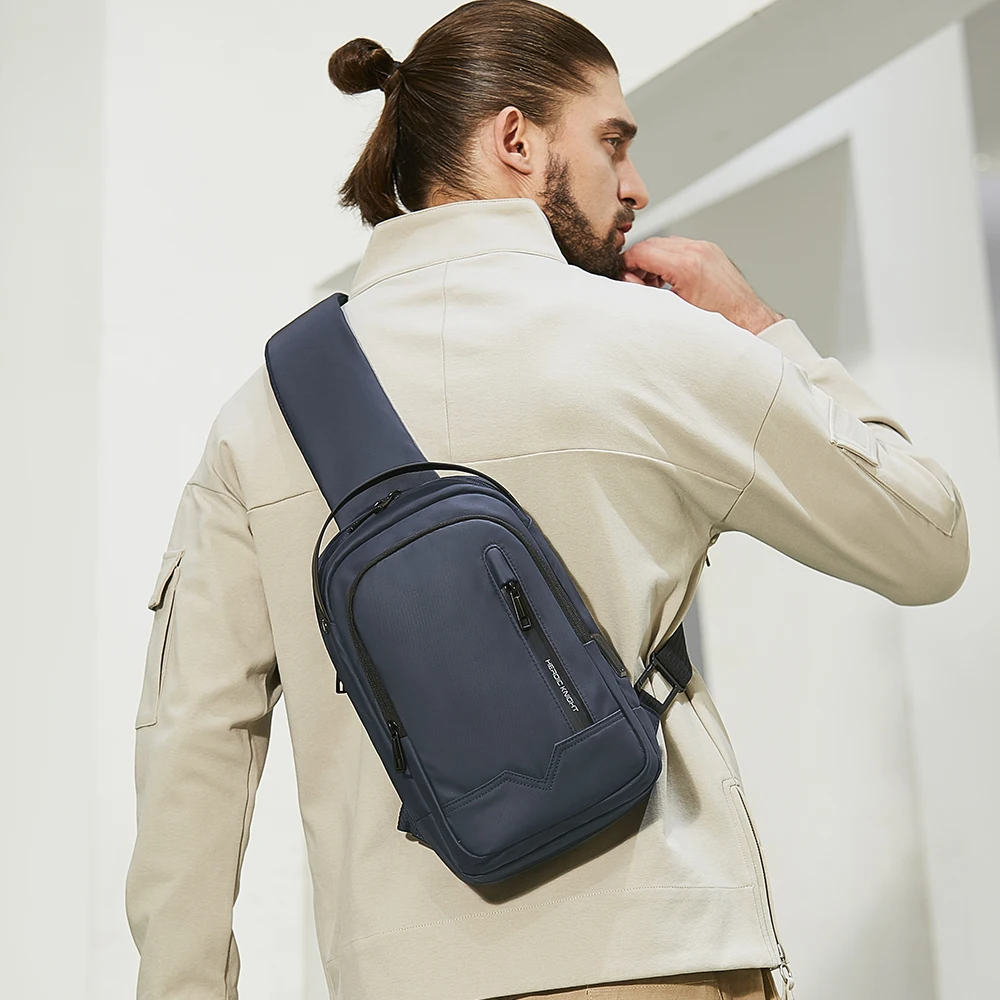 HcanKcan-Sac à bandoulière étanche pour homme, sac de messager de travail masculin, sac de poitrine pour téléphone, décontracté, 11 \