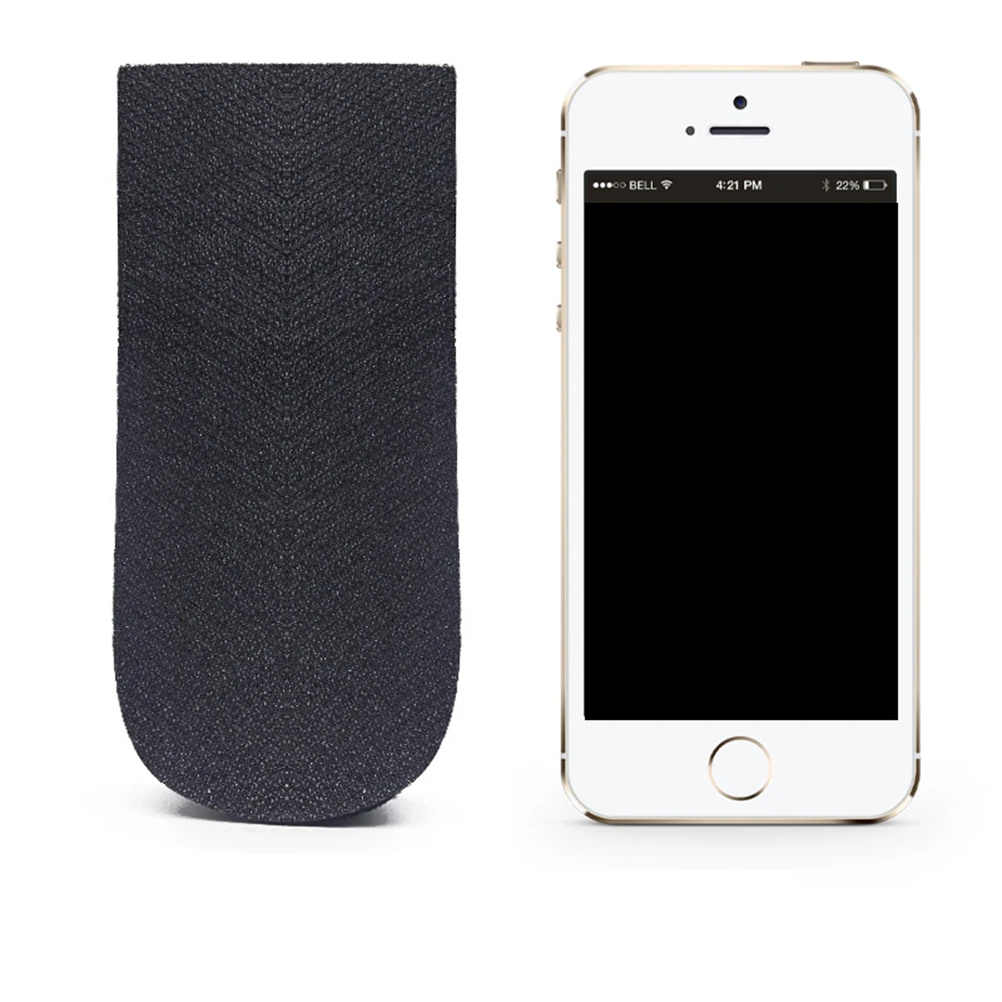 

2Pairs Heightening Insoles Eva Black Invisible Height Increase Shoe Inserts Shock Absorption Non Slip Comfortable for Unisex