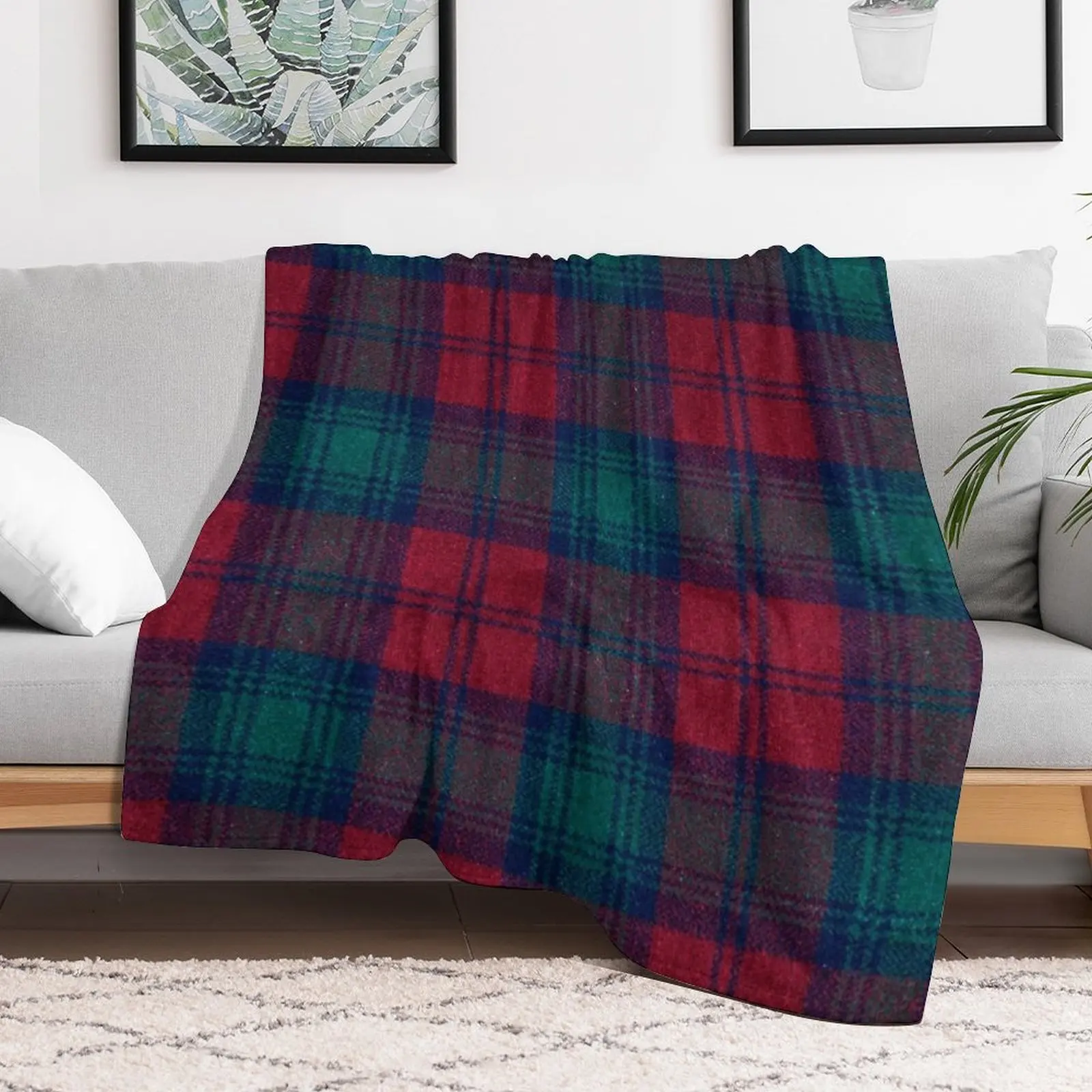 

Lindsay Tartan Throw Blanket Moving Hairy Plush Blankets