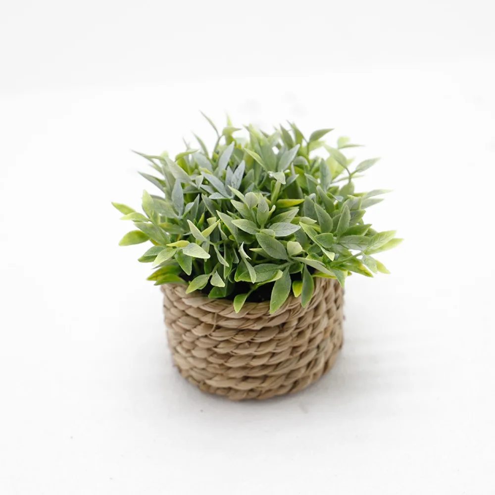 Small Faux Potted Plant Realistic Artificial Green Plant Decorative Pot for Office Desk Living Room Bedroom Table Home Decor
