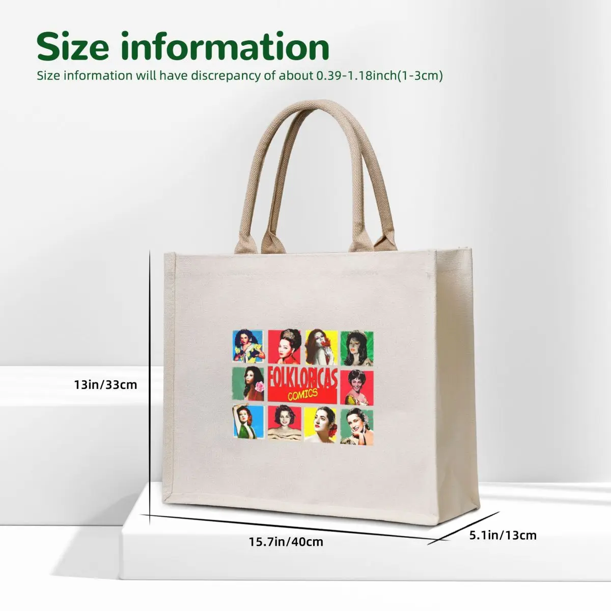 FolkloricasReinas de la copla Vintage Comics Tote Bag Women bags Shopper eco bag folding