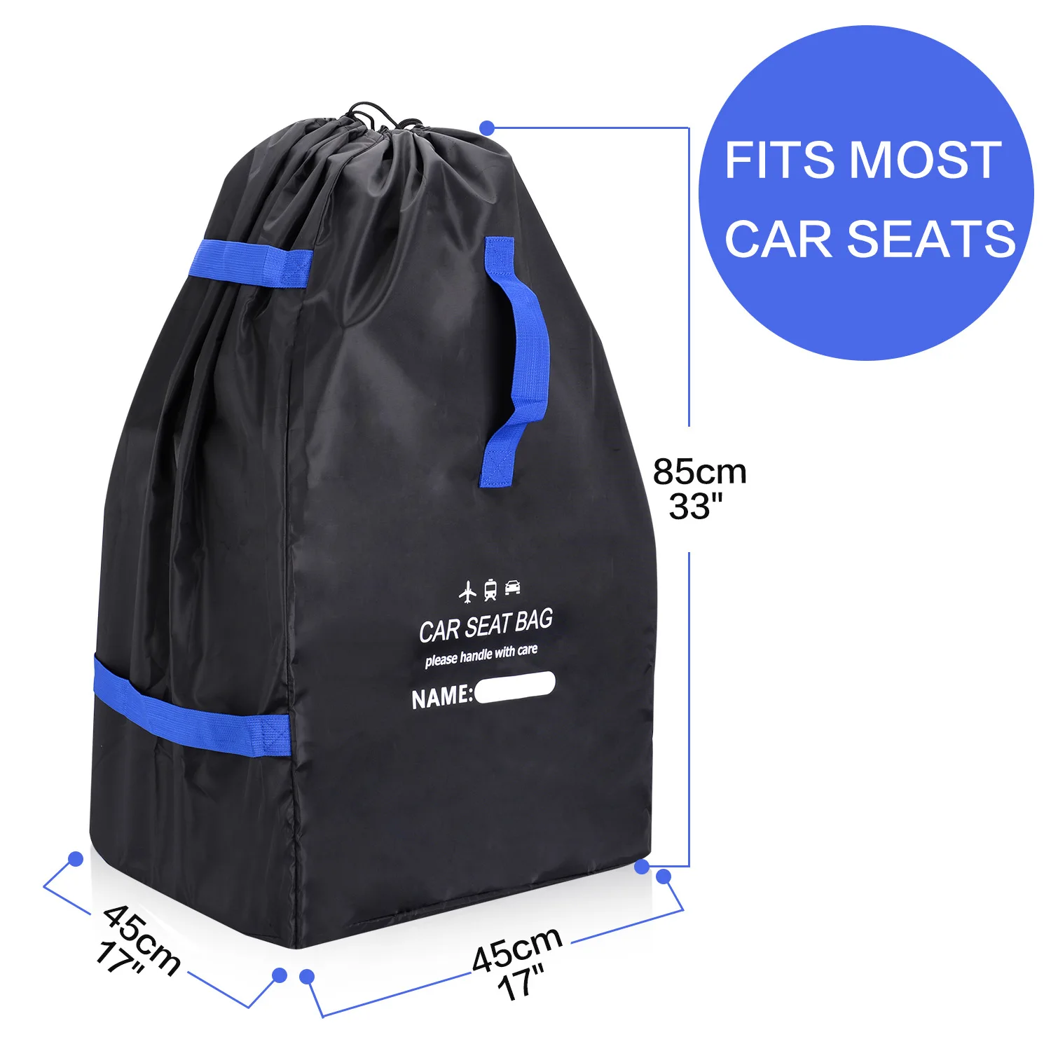 Mochila Universal para asiento de coche, bolsa de almacenamiento de asiento infantil para puerta de avión, bolsa de viaje duradera grande