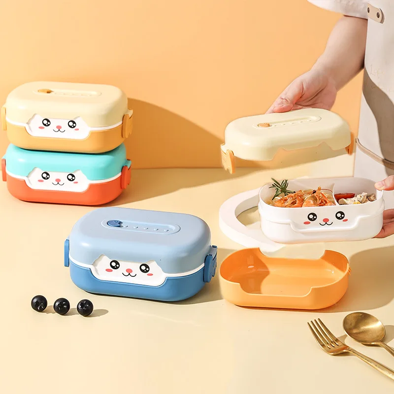 

Children's cartoon lunch box baby supplementary food bowl divided lunch box student mother baby meal plate bowl microwaveable