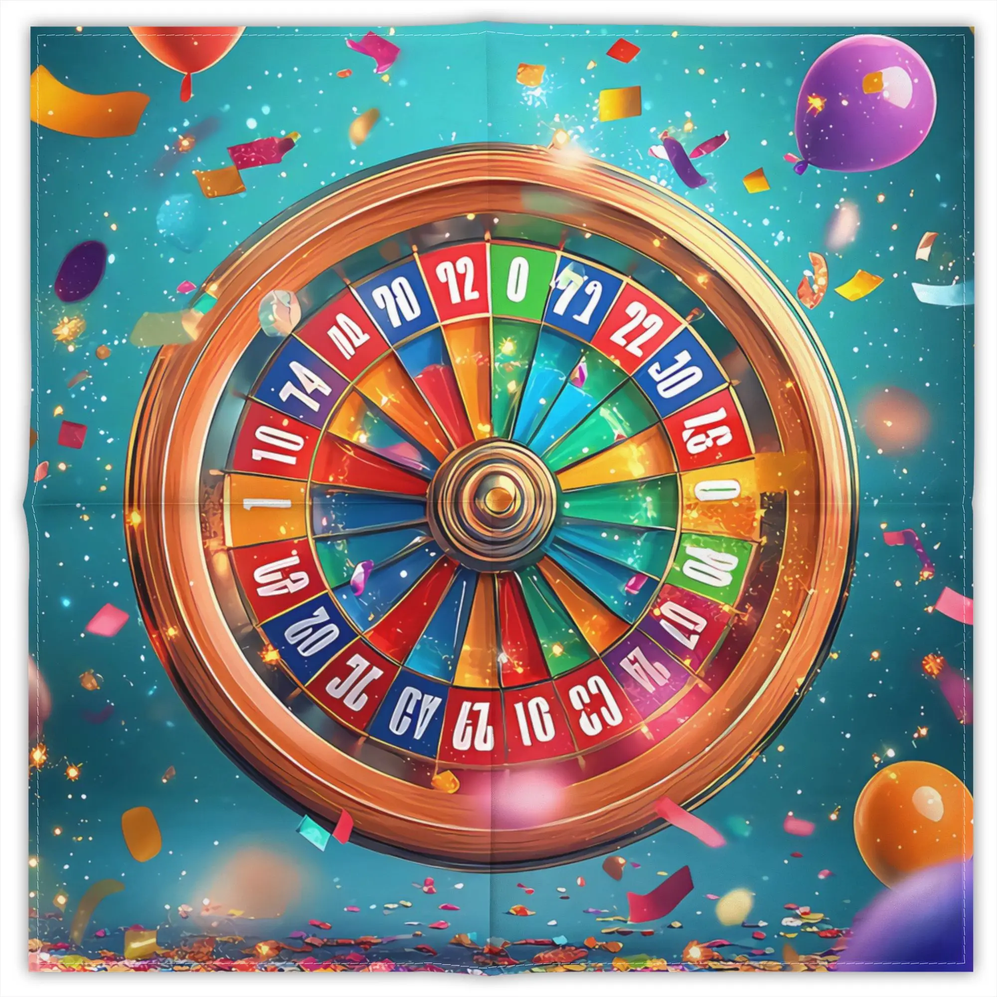 

Wheel of Fortune Compass Fashion Square Scarf Decorative Polyester Printed Daily