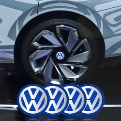 4PC 70/80/90/100/120MM Car Wheel Center Hub Cap Badge Sticker For Volkswagen VW Rline Beetle Touareg Tiguan GTI R CC Golf 7 Polo