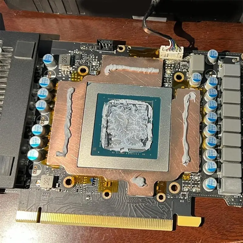 

Медный радиатор графического процессора 652F VRAM, медный радиатор видеокарты, кулер, термоподушка 3080ti