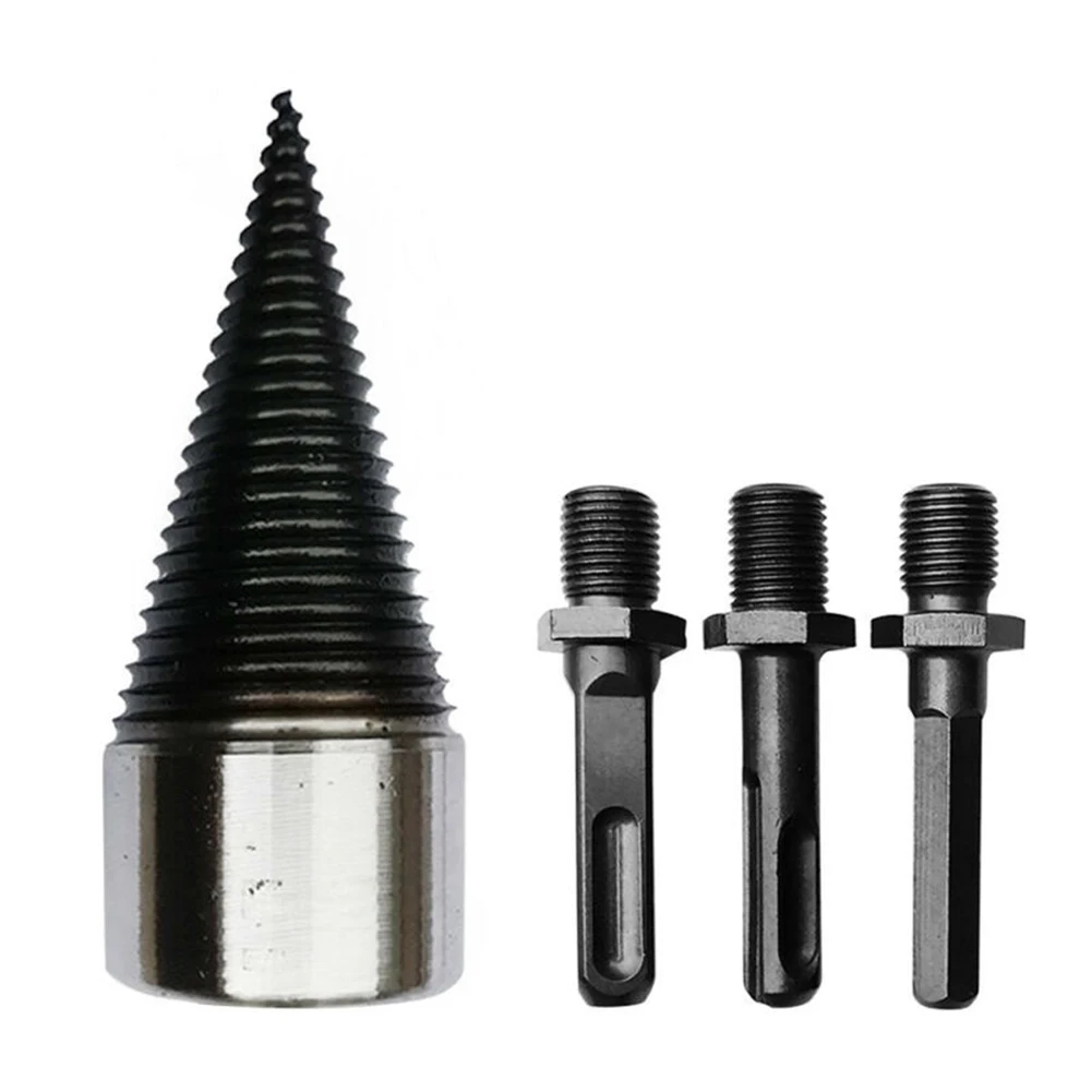 Splitter Firewood Drill Bit Splitting With Handle Log Screw Set Wood 42mm Carbon Steel Driver Garden High quality