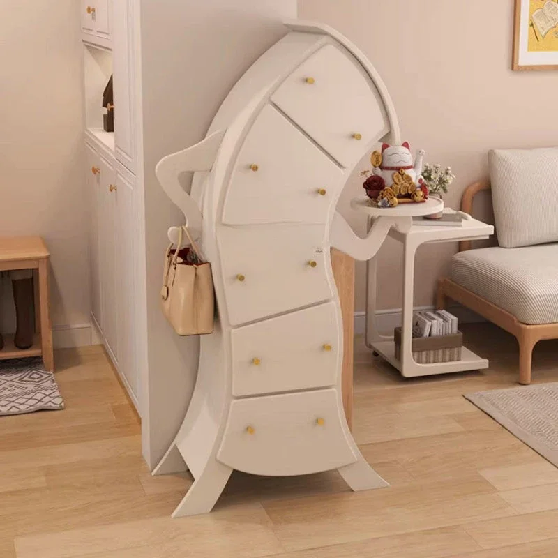 

Customizable Solid Wood Fork Waist Chest of Drawers Living Room Bedroom Storage Cabinet Robot Light Luxury Modern