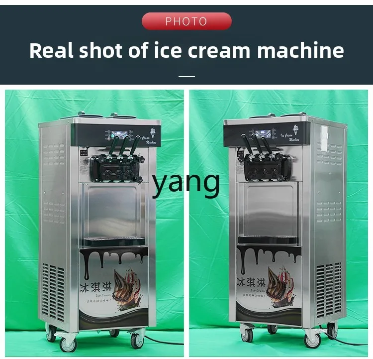 CX commercial fully automatic three-color ice cream cone machine desktop vertical sundae ice cream machine