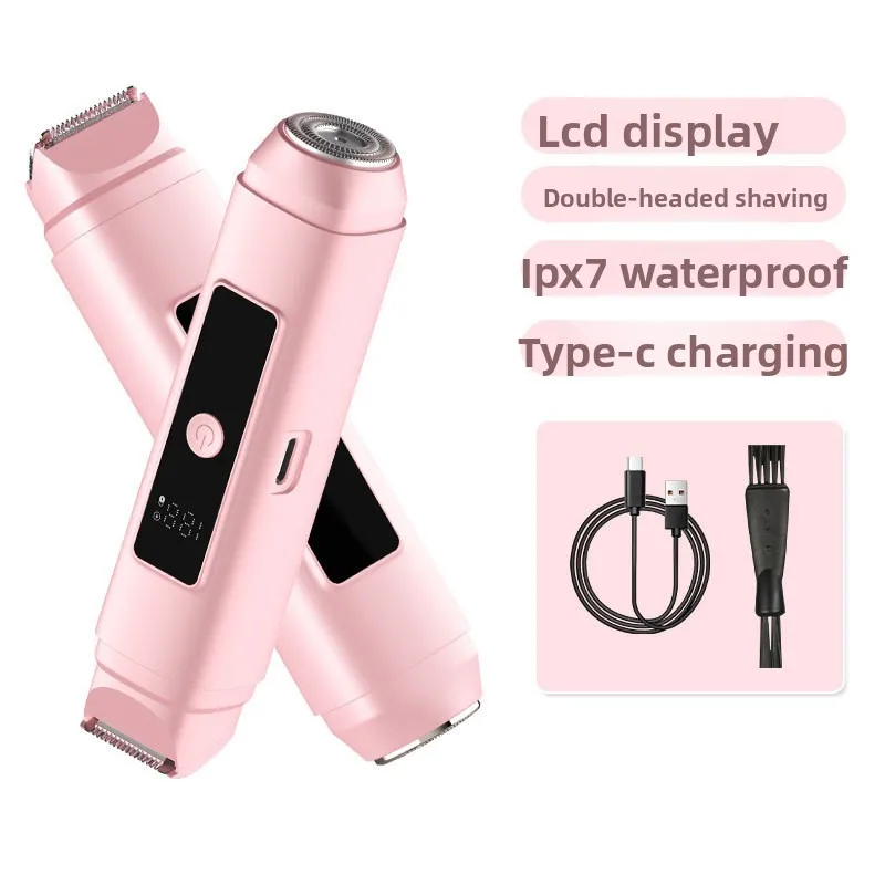 

2-in-1 women Electric Epilator,IPX7 waterproof, dual head electric shaver Women Bikini Trimmer Body Hair Remover With gift box