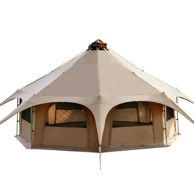 

Outdoor Camping Factory Wholesale Hotel House Resort Luxury Bell Tent Teepee Yurt Adults Glamping Cotton Canvas Tent