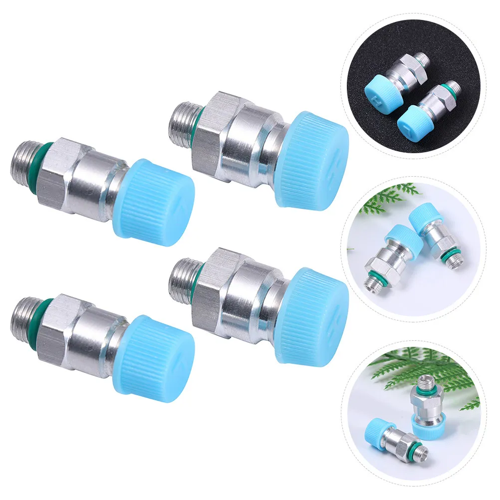 

4Pcs Vehicle Air-Conditioning Inflation Nozzle Sturdy Oil-Resistant Input Connector Air-Conditioning Refill Valve Refrigerant