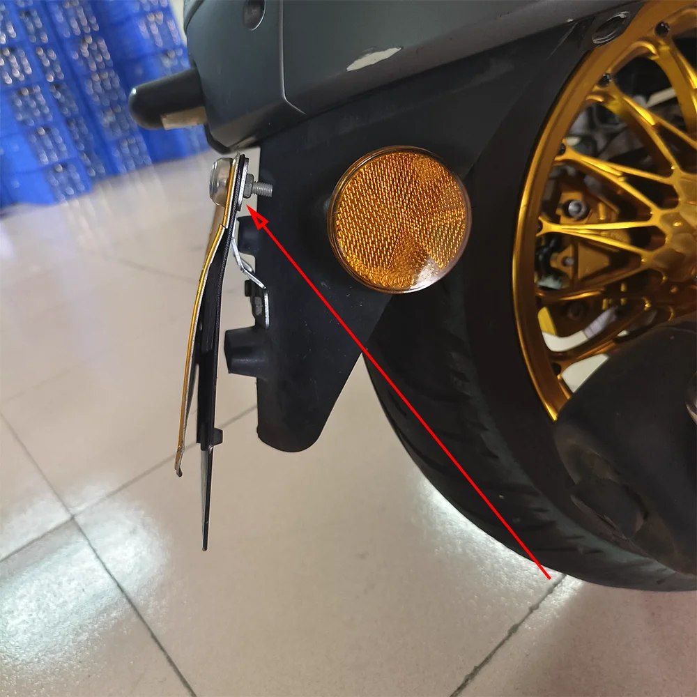For Peugeot Django 150 Motorcycle Accessories License Plate Holder Heightening Reinforcement Support Mount Bracket Registration