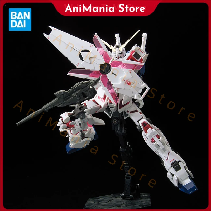 

Оригинальный набор моделей Bandai RG 1/144 RX-0 Единорог, полностью оборудованный Gundam, аниме, фигурка в сборе, модель игрушки, подарочная коллекция для мальчиков