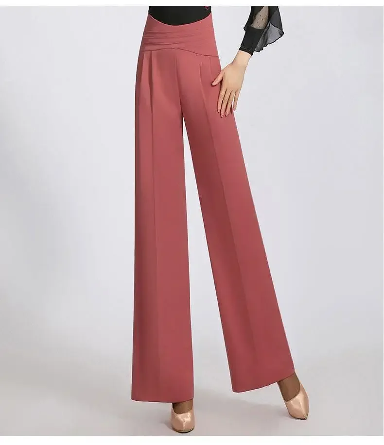 Pantaloni a gamba larga a vita alta coreani pantaloni da donna Casual da ufficio larghi estivi da donna pantaloni sottili dritti selvaggi di moda Z18