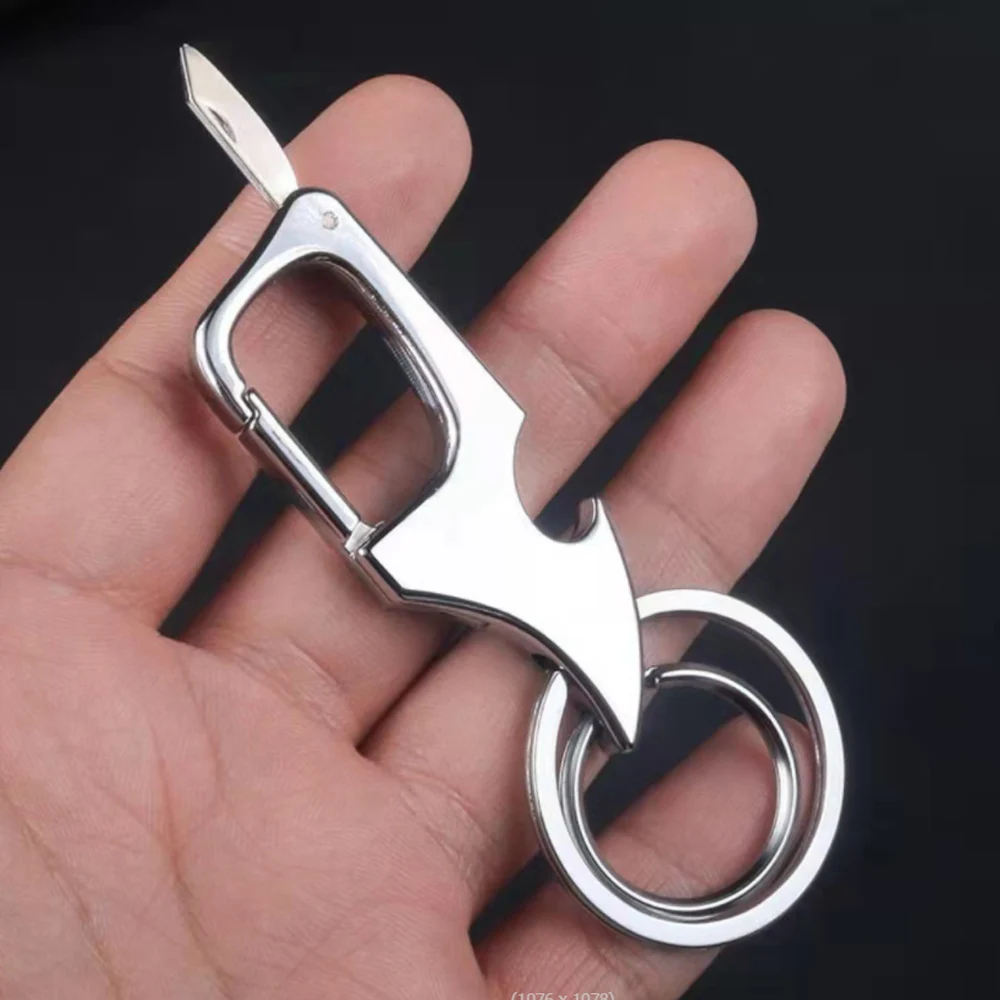 

Outdoor EDC Mini Portable Zipper Keychain Knife Wilderness Survival Emergency Tool Unboxing Foldable Stainless Steel Key Ring