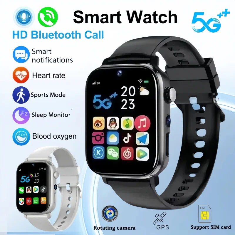 

Новый I1 4G Android Video Call Smart Watch SIM-карта 1,99 ''410*502 HD-экран, GPS WIFI двойная камера, дети и студенты