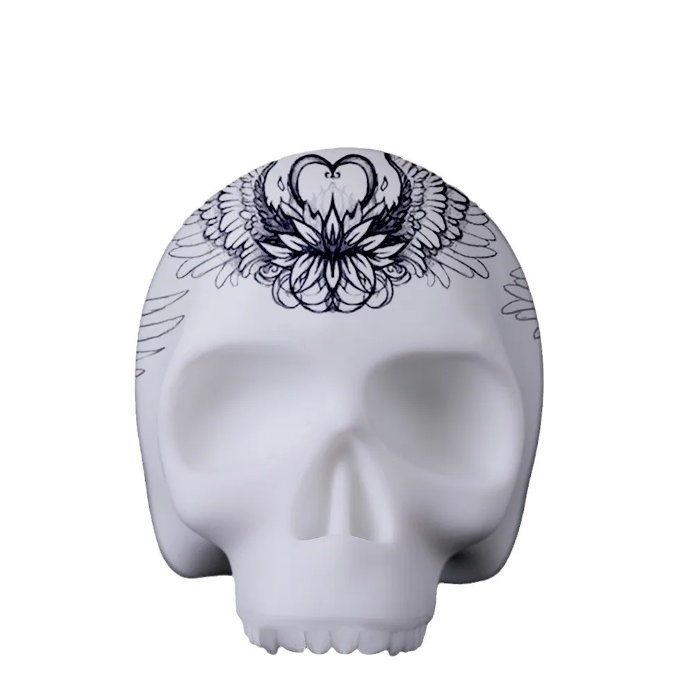 

Tattoo Beginner Silicone Skull Practice Leather Model 3D Blank Head Model Practice Tattoo Tool