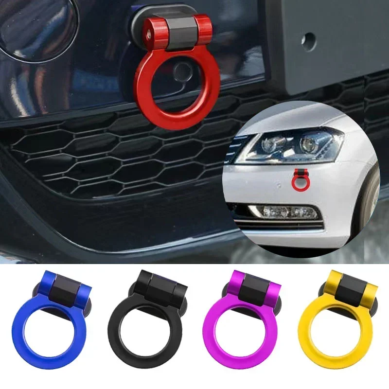 1PC Universal circular trailer hook for automobiles.The front and rear towing hooks are easy to install with bumper towing parts
