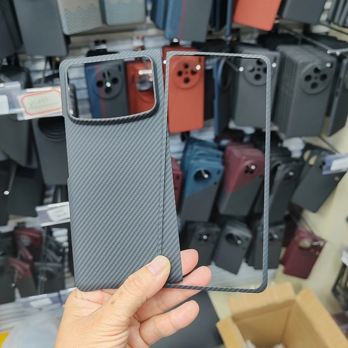 Real Genuine Aramid Carbon Fiber Phone Case For Xiaomi Mix Fold 4 Fold4 Ultra Thin Shockproof Light Bumper Frame Shell Cover - Image 3