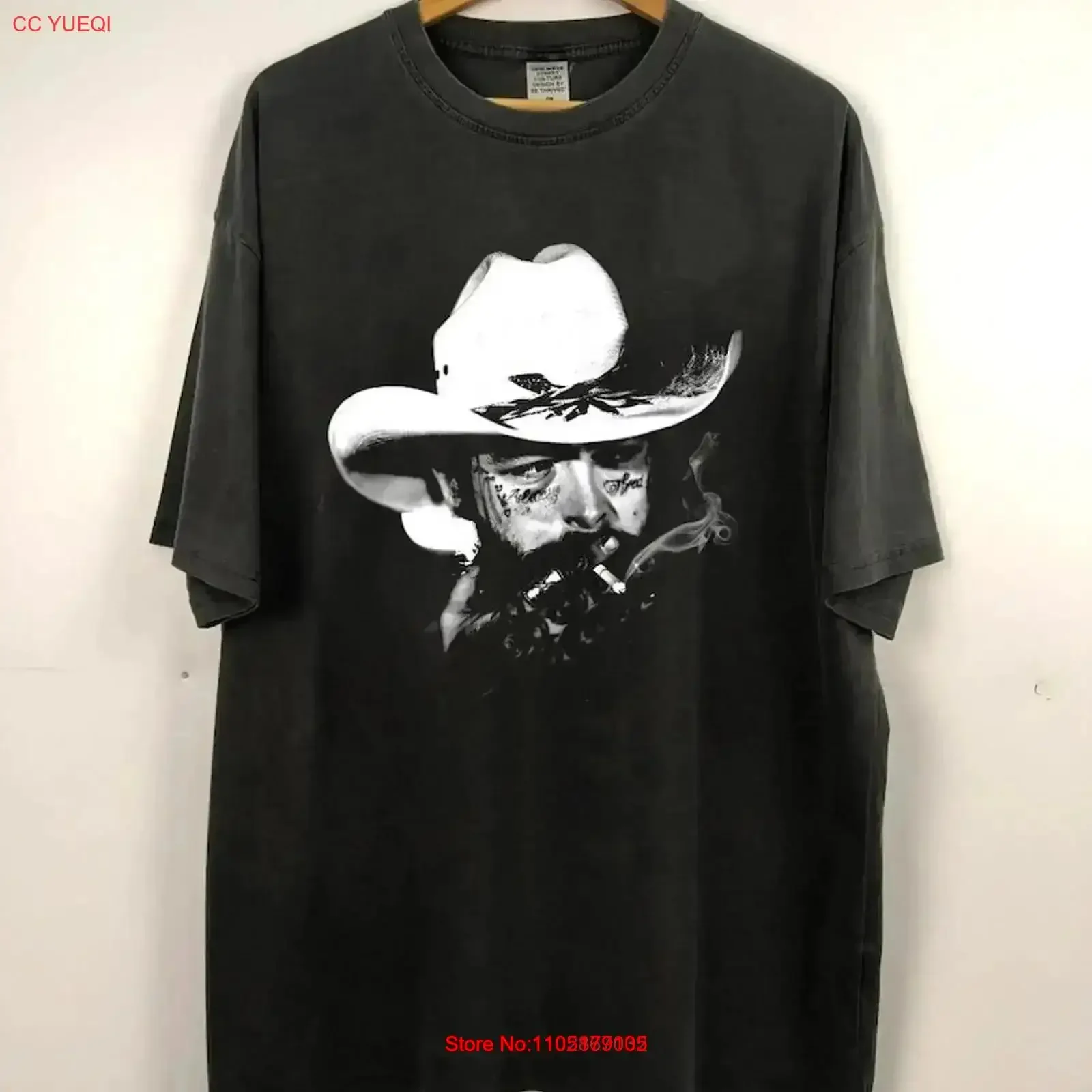 Vintage Posty Funny T Shirt Malone Concert Tour Rapper Washed Breathable Slightly graphic homme fashion vintage Washed