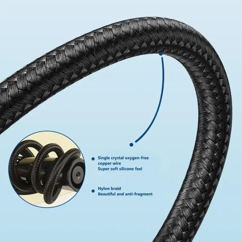 2025 جديد USB2.0 Type C Cable 480Mbps 240W LED عرض قوي لبيانات الشحن السريع